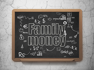 Image showing Currency concept: Family Money on School Board background