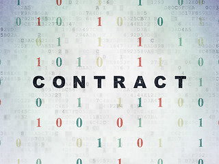 Image showing Finance concept: Contract on Digital Paper background
