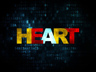 Image showing Medicine concept: Heart on Digital background