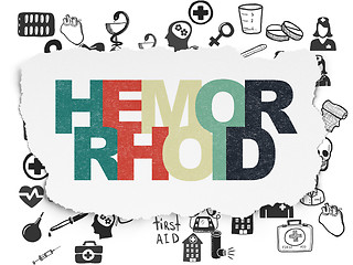 Image showing Healthcare concept: Hemorrhoid on Torn Paper background