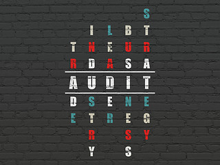 Image showing Finance concept: word Audit in solving Crossword Puzzle