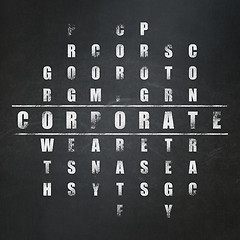 Image showing Finance concept: word Corporate in solving Crossword Puzzle