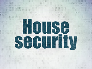 Image showing Protection concept: House Security on Digital Paper background