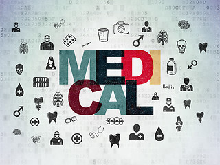 Image showing Healthcare concept: Medical on Digital Paper background
