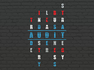 Image showing Finance concept: word Audit in solving Crossword Puzzle