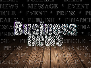 Image showing News concept: Business News in grunge dark room