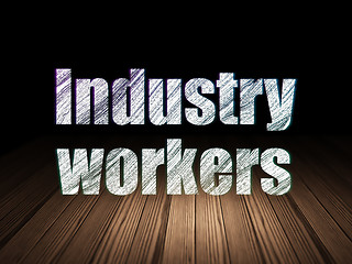 Image showing Industry concept: Industry Workers in grunge dark room