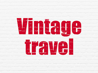 Image showing Vacation concept: Vintage Travel on wall background