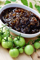 Image showing green tomatoes jam