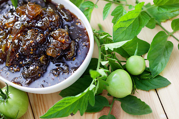 Image showing green tomatoes jam