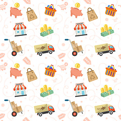 Image showing Shopping Seamless Pattern