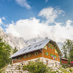 Image showing Aljaz Lodge in the Vrata Valley, Slovenia.