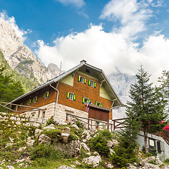 Image showing Aljaz Lodge in the Vrata Valley, Slovenia.