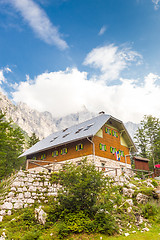Image showing Aljaz Lodge in the Vrata Valley, Slovenia.