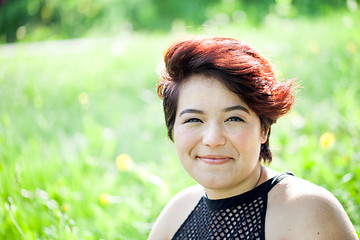 Image showing Smiling Brunette Woman