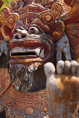 Image showing Ancient Sculpture of the Mythical Balinese Barong