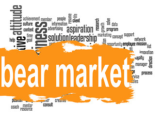 Image showing Bear market word cloud with orange banner