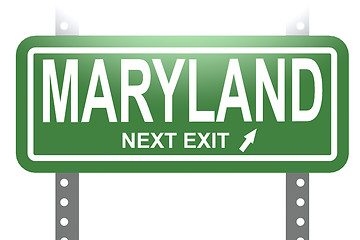 Image showing Maryland green sign board isolated