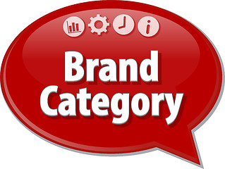 Image showing Brand Category  Business term speech bubble illustration