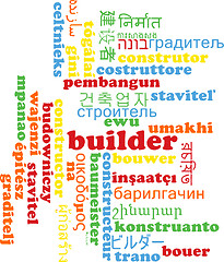 Image showing Builder multilanguage wordcloud background concept