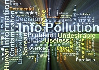 Image showing Info pollution background concept glowing