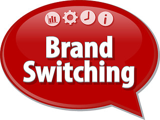 Image showing Brand Switching  Business term speech bubble illustration