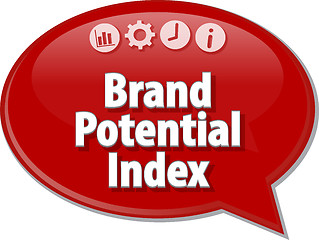 Image showing Brand Potential Index Business term speech bubble illustration