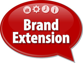 Image showing Brand Extension  Business term speech bubble illustration