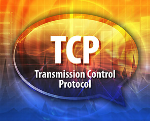Image showing TCP acronym definition speech bubble illustration