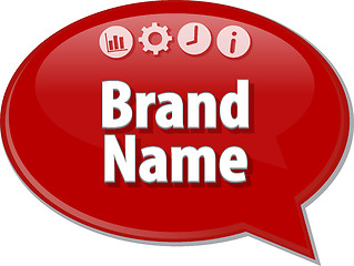 Image showing Brand Name  Business term speech bubble illustration