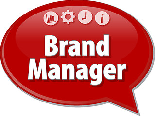 Image showing Brand Manager  Business term speech bubble illustration