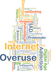 Image showing Internet overuse background concept