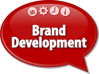 Image showing Brand Development  Business term speech bubble illustration
