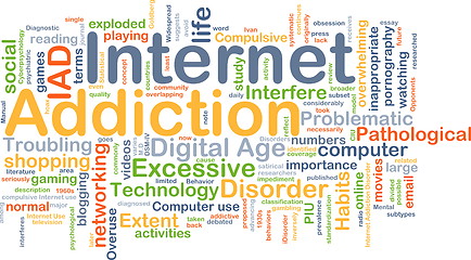 Image showing Internet addiction background concept