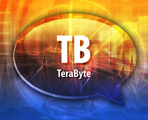 Image showing TB acronym definition speech bubble illustration