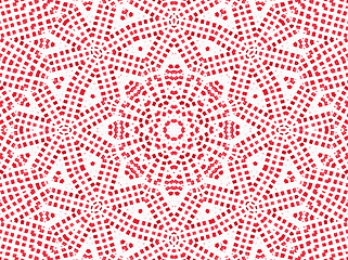 Image showing Red concentric pattern 