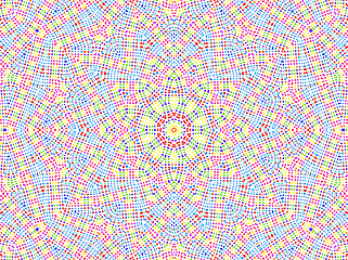 Image showing Bright colorful concentric pattern 