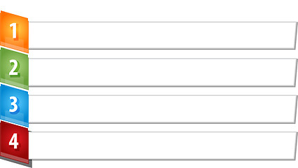 Image showing Slant Items Four blank business diagram illustration