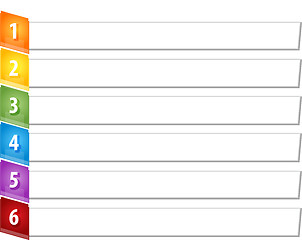 Image showing Slant Items Six blank business diagram illustration