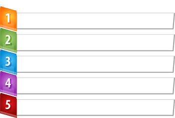 Image showing Slant Items Five blank business diagram illustration