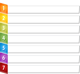 Image showing Slant Items Seven blank business diagram illustration