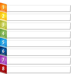 Image showing Slant Items Eight blank business diagram illustration