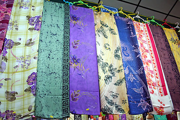 Image showing Traditional asian fabrics