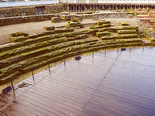 Image showing Retro look Roman Theatre Turin