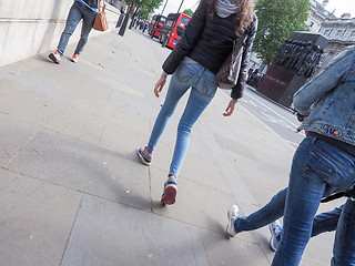 Image showing People walking