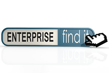 Image showing Enterprise word on the blue find it banner