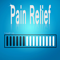 Image showing Pain relief blue loading bar