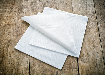 Image showing white paper napkins