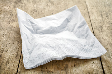 Image showing white paper napkin