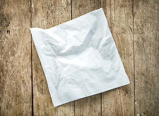 Image showing white paper napkin